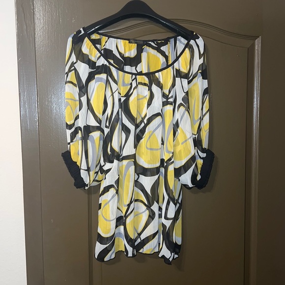 Kld signature colorful sheer blouse - Picture 1 of 4